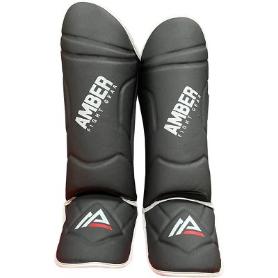 Centurion Muay Thai Shin and Instep Guards, High-Density Foam Protection, Skintex Leather, Adjustable Straps
