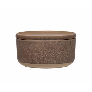 Storied Home Stoneware Bowl with Lid, Reactive Glaze - 1 of 2