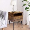 VECELO 2-Tier Nightstands with Storage Drawer & Open Shelf, End/Beside Table for Living Room or Bedroom, Small Spaces - 4 of 4