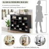 MAYEERTY Sleek 24 Shoe Cubby Console, Modern Shoe Cabinet Curved Base Versatile Sideboard, Black - 4 of 4