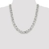 Black Bow Jewelry Mens 12.25mm Sterling Silver Hollow Flat Anchor Chain Necklace - 3 of 4