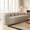 Okak Modern Oversized Curved Sectional Floor Futon Sofa for Living Room Bedroom,Memory Foam Rest Sofa with Comfy Backrest & Pillows - 4 of 4