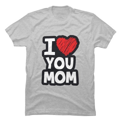 Men's Design By Humans I Love You Mom Heart By solon2020 T-Shirt