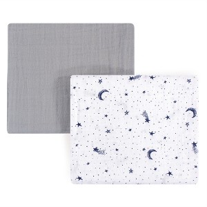 Yoga Sprout Baby Boy Cotton Muslin Swaddle Blankets, Moon, One Size - 1 of 1
