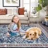 Acekool 4x6 Washable Vintage Rug - Boho Floral Non-Slip Indoor Carpet for Bedroom & Kitchen - 4 of 4