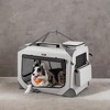 36-Inch Soft Dog Crate, Collapsible Portable for Indoor Outdoor Use - Secure Kennel with Zippers for Home, Car, Travel Camping - 4 of 4