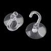 Unique Bargains Bathroom Coat Cloth Towels Caps Wall Suction Cup Hooks 1" Dia Clear 22 Pcs - 2 of 3