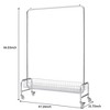 Garment Rack with Basket on Wheels Rolling Clothes Rack for Hanging Clothes Heavy Duty Garment Rack,2 pcs in one carton - 3 of 4