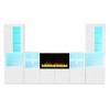 YOOCOZZ TV Stand for TVs up to 75" with 34.2" Non-heating Electric Fireplace,LED Lights and Tempered Glass Shelves - 2 of 4