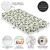 Sweet Jojo Designs Baby Gender Neutral Unisex Fitted 100% Cotton Muslin Crib Sheet Woodland Pine Tree Green and White - 4 of 4