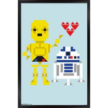 Trends International Star Wars: Saga - Droids Hearts Framed Wall Poster Prints