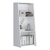 VYNXARIA 47" White Bookcase with 3 Shelves - Compact Storage Solution - 3 of 4