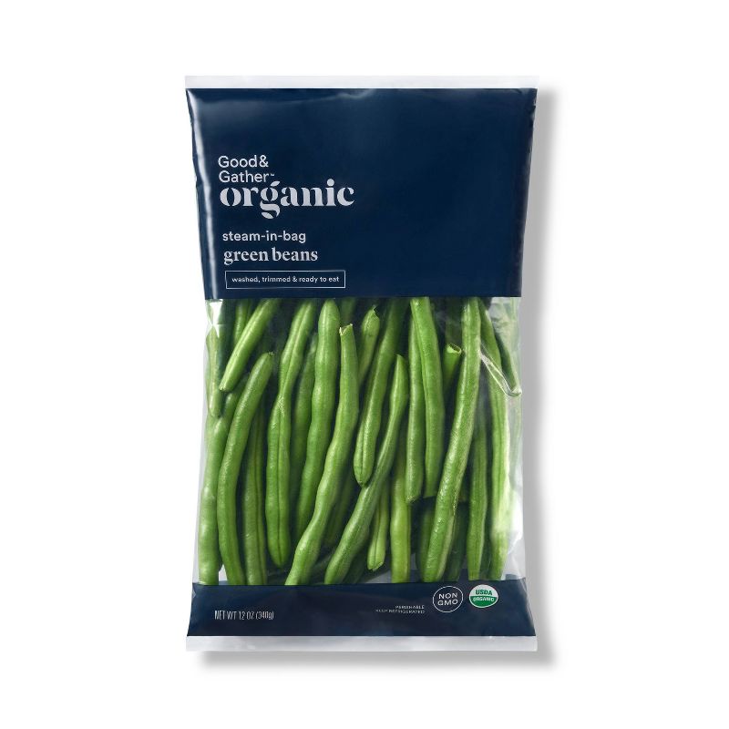 Organic Steam-in-Bag Green Beans - 12oz - Good &#38; Gather&#8482;, 1 of 5