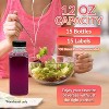 Square Plastic Juice Bottles with Caps, 15 Pack 12 oz Clear Empty Containers - 2 of 4