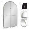 Kate & Laurel All Things Decor 24"X36" Caskill Framed Arch Wall Mirror Silver - 2 of 4