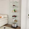 ORRD 5-Tier Glass Display Cabinet with Dynamic LED Lighting, Tempered Glass Showcase with Single Door for Home & Office - 2 of 4