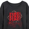 Women's - Disney - Firefighter Mickey Lightweight French Terry Wide Neck Long Sleeve Shirt - 2 of 4