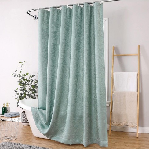 Kate Aurora Serena Elegant Jacquard Woven Fabric Shower Curtain ...