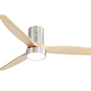 Sofucor 52'' Ceiling Fan with Solid Wood Fan Blades 6-Speed Silent Remote Control - 1 of 4