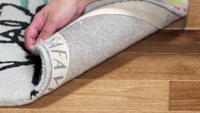 Black Floral Handmade Wool 8' x 10' Area Rug