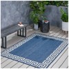 VisioGear Area Rug, 7'*5'3"’ Vintage Large Non-slip Rug For Living Room Kitchen Bedroom, Beige & Blue, 84"*63"*0.16" - 4 of 4