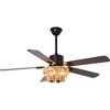 Bella Depot 52" Farmhouse Black Gold Ceiling Fan with Light and Remote 6-speed Rustic Cage Ceiling Fan - 2 of 4