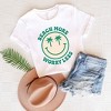 Simply Sage Market Women's Beach More Worry Less Smiley Face Short Sleeve Graphic Tee - 3 of 3