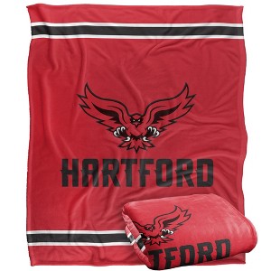 University Of Hartford Primary Logo Silky Touch Blanket White 50x60 - 1 of 4