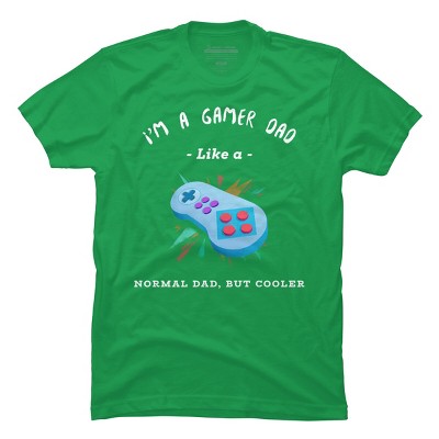 Men's Design By Humans Gamer Dad Like A Normal Dad, But Cooler By KaiHamilton T-Shirt