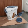 SEVOBAL Pet Bowl All-in-One Pet Food Storage, Feeding Set with Airtight Container with Slow-Feeder Bowl for Pet Owner, Blue, 20.83"*14.21"*15.91" - 4 of 4