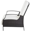 Resenkos Outdoor Comfort Deluxe Lounge Chair, Reclining Patio Lounge With Cushions & Footrest, PE Wicker for Balcony & Porch, Gray - 4 of 4
