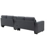 NicBex Couches for Living Room 114.2" Modern Linen Fabric Sofa Couch with 2 Cupholders, and 2 USB Ports Wired or Wirelessly Charged, 4 Pillows - 3 of 4