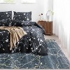 Washable Area Rug with Modern Abstract Branch Print for Bedroom, Non-Slip Backing, Soft Low-Pile Floor Carpet for Living Room, Kitchen - 2 of 4