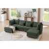 MYINDA Corduroy Sectional Couch with Ottoman Chaise, L Shaped 4-seat Sofa for Living Room, Apartment, Lounge - 2 of 4