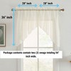 HLC.ME Sophia Floral Rod Pocket Lace Short Cafe Swags for Small Windows, Kitchens, and Basements - Set of 2 - 2 of 4