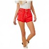 Women's The Roxi Shorts: Paper Bag Soft Denim Shorts - day + moon - 2 of 4