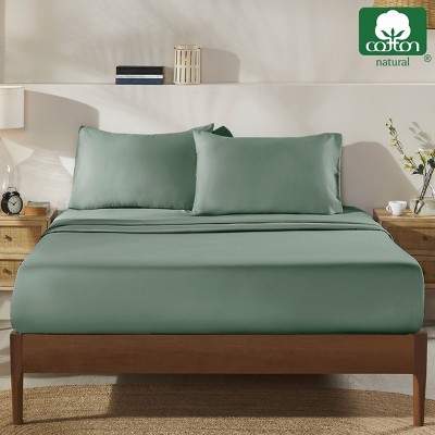 Sage Green Queen Cotton Sateen Deep Pocket Sheet Set
