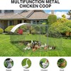 Large Metal Chicken Coop with Run, Walkin Poultry Cage for Yard with Waterproof Cover, Doom Roof for Hen House, Duck and Rabbit - 4 of 4