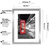 Americanflat 11x14 Silver Picture Frame - Displays 8x10 With Mat or 11x14 Without Mat - Composite Wood with Shatter Resistant Glass - 4 of 4