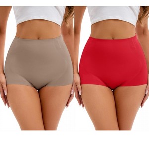 INSPIRE CHIC 2 Pcs Women's High Waisted Briefs Tummy Control Butt Lifter Control Lady Panties - 1 of 4