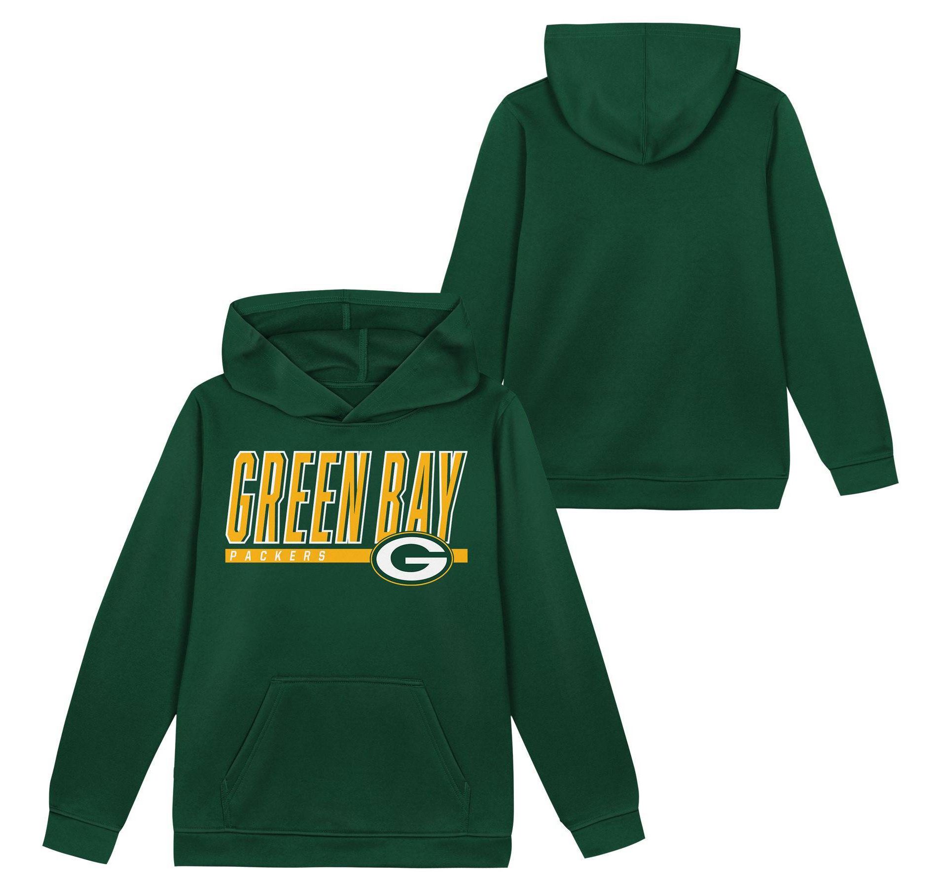 NFL Green Bay Packers Boys' Performance Hooded Sweatshirt