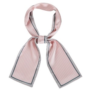 Allegra K Women's Fasion Stripe Skinny Ribbon Scarves Neck Wraps Neckerchief Hairband - 1 of 4