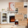 coucheta 60 Inch TV Stand, Adjustable Flame Brightness, 0.5-6H Timer, Realistic Log Effect, and Built-In Shelves for a Warm Atmosphere - 3 of 4