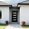 Lirago 36 x 80 Right hand Inswing Black Fiberglass Front doors with Brickmould 6-9/16" Vinyl Frame Frosted Glass - 2 of 4
