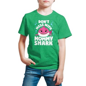 Boys' - Baby Shark - Don't Mess With Mama Shark Short Sleeve Graphic T-Shirt - 1 of 4