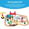 Wooden Train Set Table for Toddlers, 56pc Multi-Activity Table for Kids w/Toy Storage Drawer & Reversible Top - 4 of 4