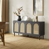 Lenz 63 Wide Modern Rattan Design Sideboard with 2 Adjustable Shelves|ART OF LIVING DESIGNS - 2 of 4