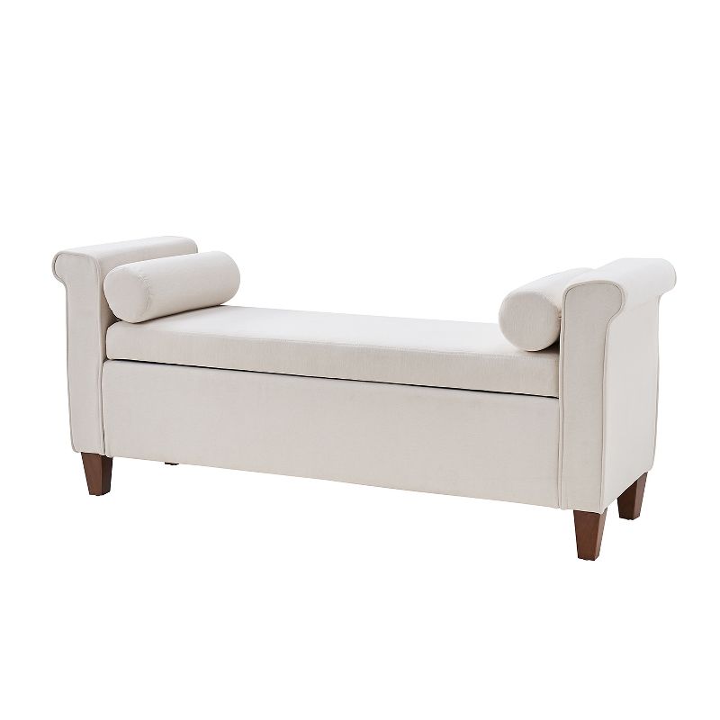 Pascual Traditional 54.3'' Wide Flip Top Storage Bench with 2 Pillows|ARTFUL LIVING DESIGN, 1 of 10