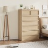 46" Tall Modern 7-Drawer Dresser – Natural Wooden Chest with Large Storage, Organizer for Bedroom, Living Room, Nursery, Entryway - 3 of 4