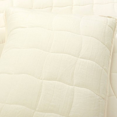 Pearl White Full/Queen Gauze Quilt Set